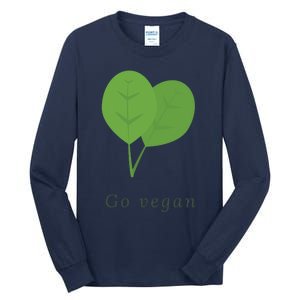 Go Vegan Vegetarian Style Vegan Style Botanical Vegan Month Tall Long Sleeve T-Shirt