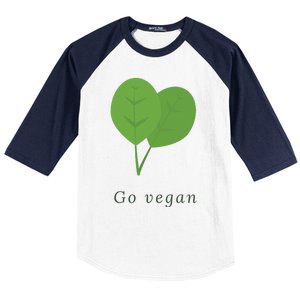 Go Vegan Vegetarian Style Vegan Style Botanical Vegan Month Baseball Sleeve Shirt