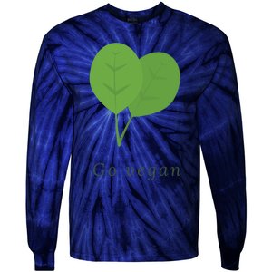 Go Vegan Vegetarian Style Vegan Style Botanical Vegan Month Tie-Dye Long Sleeve Shirt