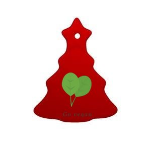 Go Vegan Vegetarian Style Vegan Style Botanical Vegan Month Ceramic Tree Ornament