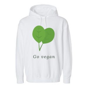 Go Vegan Vegetarian Style Vegan Style Botanical Vegan Month Garment-Dyed Fleece Hoodie