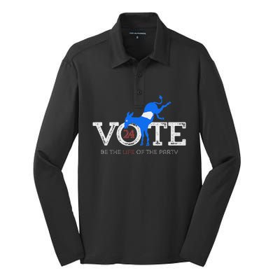 Ga Vote Voice Silk Touch Performance Long Sleeve Polo