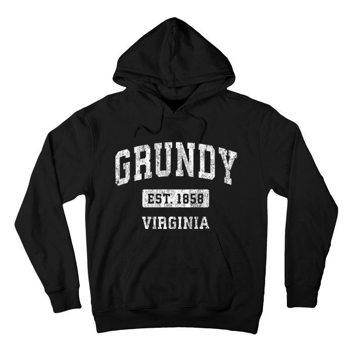 Grundy Virginia Va Vintage Sports Hoodie