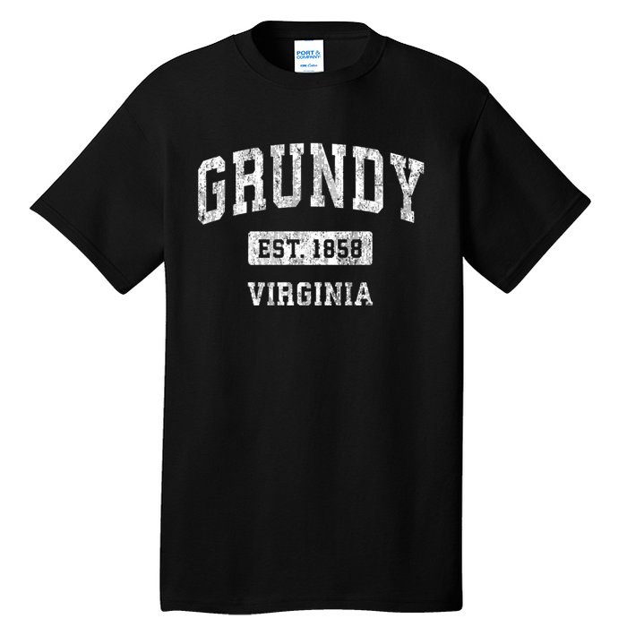 Grundy Virginia Va Vintage Sports Tall T-Shirt