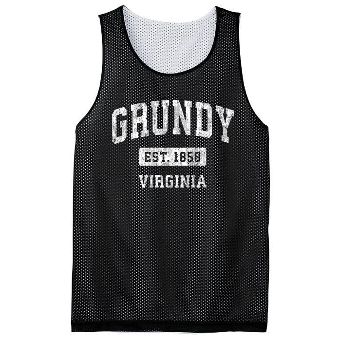 Grundy Virginia Va Vintage Sports Mesh Reversible Basketball Jersey Tank