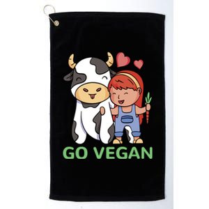 Go Vegan Veggie Lover Vegan Gift Platinum Collection Golf Towel