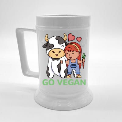 Go Vegan Veggie Lover Vegan Gift Beer Stein