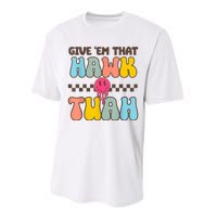 Groovy Viral Video Western Country Accent Hawk Tush Meme Gift Performance Sprint T-Shirt