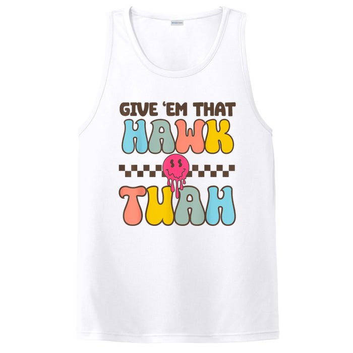 Groovy Viral Video Western Country Accent Hawk Tush Meme Gift PosiCharge Competitor Tank