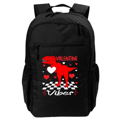 Groovy Valentines Vibes Dinosaur Valentine For Ns Gift Daily Commute Backpack