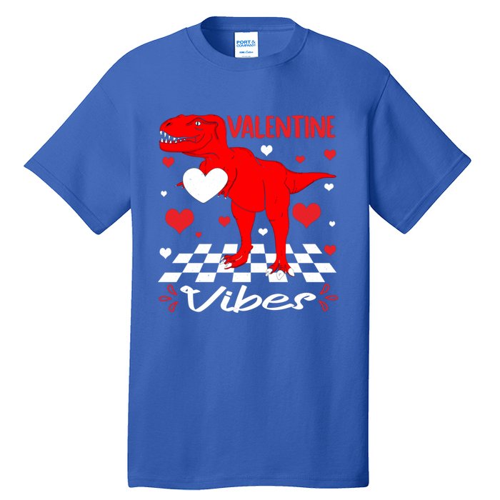 Groovy Valentines Vibes Dinosaur Valentine For Ns Gift Tall T-Shirt