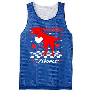 Groovy Valentines Vibes Dinosaur Valentine For Ns Gift Mesh Reversible Basketball Jersey Tank