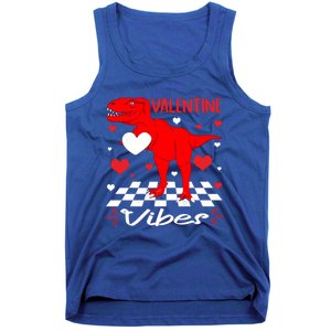 Groovy Valentines Vibes Dinosaur Valentine For Ns Gift Tank Top