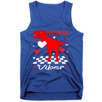 Groovy Valentines Vibes Dinosaur Valentine For Ns Gift Tank Top