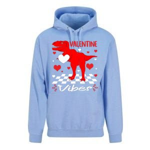 Groovy Valentines Vibes Dinosaur Valentine For Ns Gift Unisex Surf Hoodie