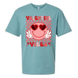 Groovy Valentine Vibes Valentines Day Sueded Cloud Jersey T-Shirt