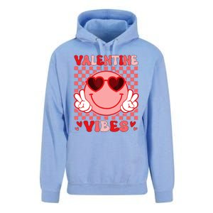 Groovy Valentine Vibes Valentines Day Unisex Surf Hoodie