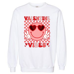 Groovy Valentine Vibes Valentines Day Garment-Dyed Sweatshirt