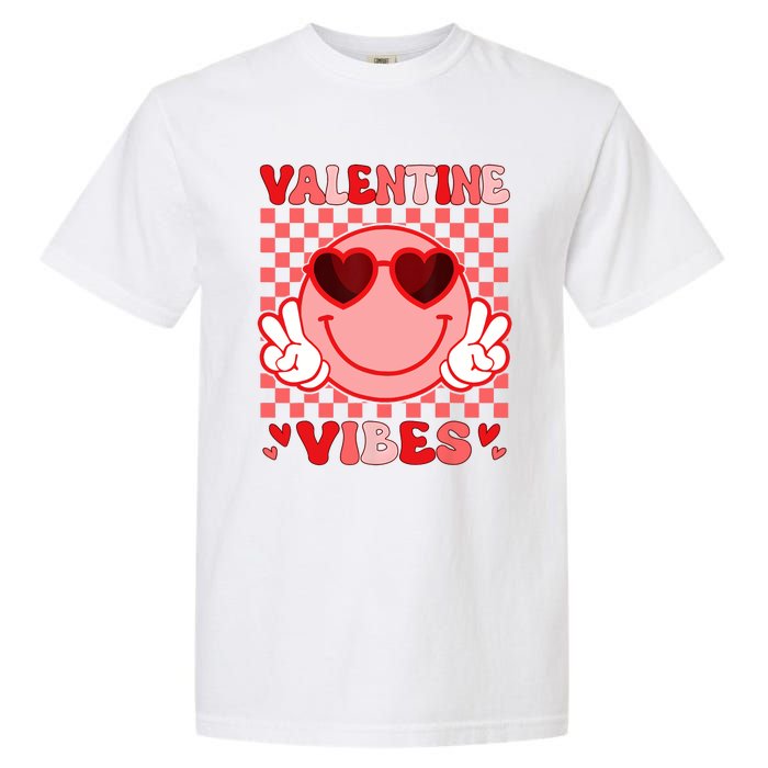 Groovy Valentine Vibes Valentines Day Garment-Dyed Heavyweight T-Shirt