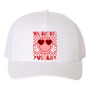 Groovy Valentine Vibes Valentines Day Yupoong Adult 5-Panel Trucker Hat