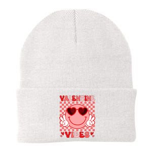 Groovy Valentine Vibes Valentines Day Knit Cap Winter Beanie