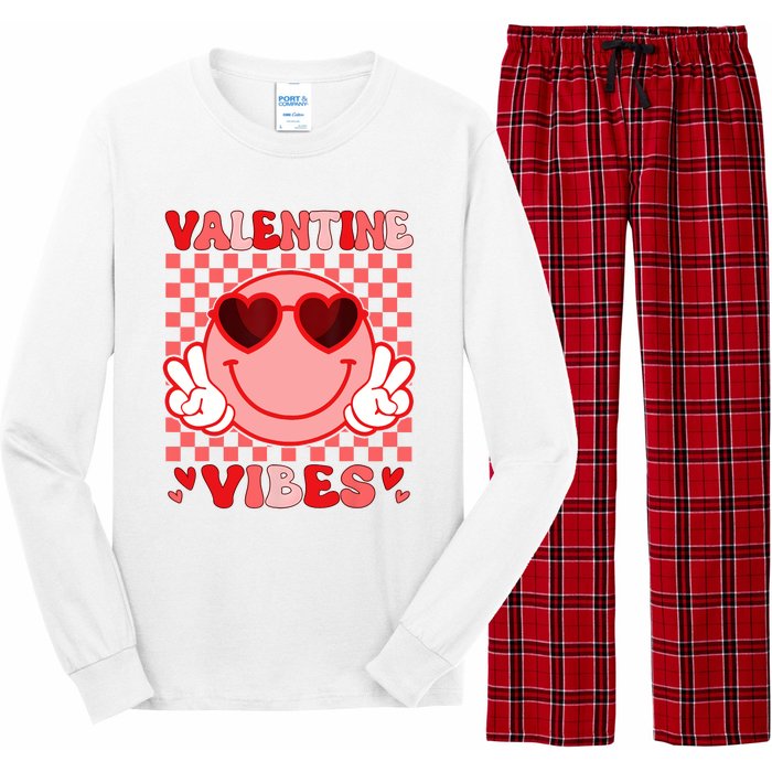 Groovy Valentine Vibes Valentines Day Long Sleeve Pajama Set