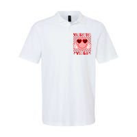 Groovy Valentine Vibes Valentines Day Softstyle Adult Sport Polo