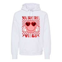 Groovy Valentine Vibes Valentines Day Premium Hoodie