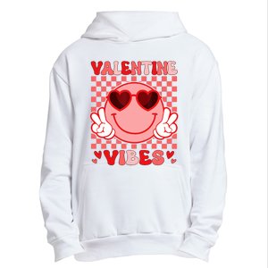 Groovy Valentine Vibes Valentines Day Urban Pullover Hoodie