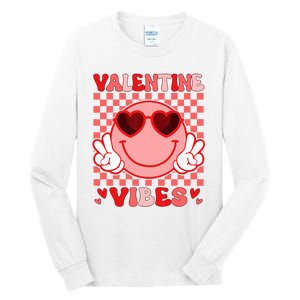 Groovy Valentine Vibes Valentines Day Tall Long Sleeve T-Shirt