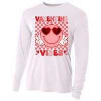 Groovy Valentine Vibes Valentines Day Cooling Performance Long Sleeve Crew