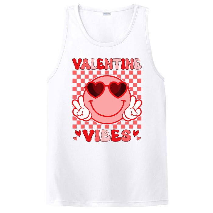 Groovy Valentine Vibes Valentines Day PosiCharge Competitor Tank