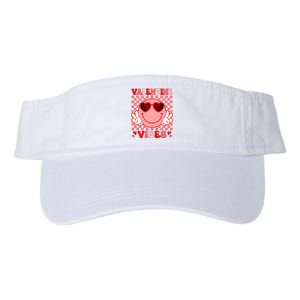 Groovy Valentine Vibes Valentines Day Valucap Bio-Washed Visor