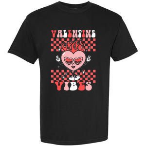 Groovy Valentine Vibes Valentines Day Retro Gift Garment-Dyed Heavyweight T-Shirt