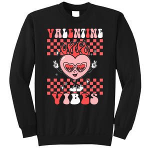 Groovy Valentine Vibes Valentines Day Retro Gift Sweatshirt