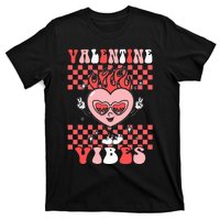 Groovy Valentine Vibes Valentines Day Retro Gift T-Shirt