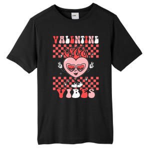 Groovy Valentine Vibes Valentines Day Retro Gift Tall Fusion ChromaSoft Performance T-Shirt