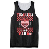 Groovy Valentine Vibes Valentines Day Retro Gift Mesh Reversible Basketball Jersey Tank