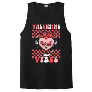 Groovy Valentine Vibes Valentines Day Retro Gift PosiCharge Competitor Tank