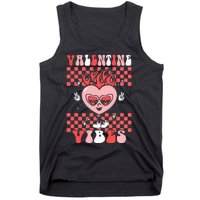 Groovy Valentine Vibes Valentines Day Retro Gift Tank Top