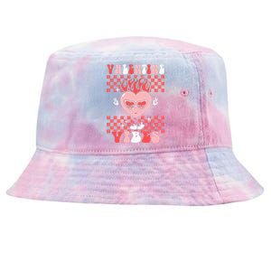 Groovy Valentine Vibes Valentines Day Retro Gift Tie-Dyed Bucket Hat