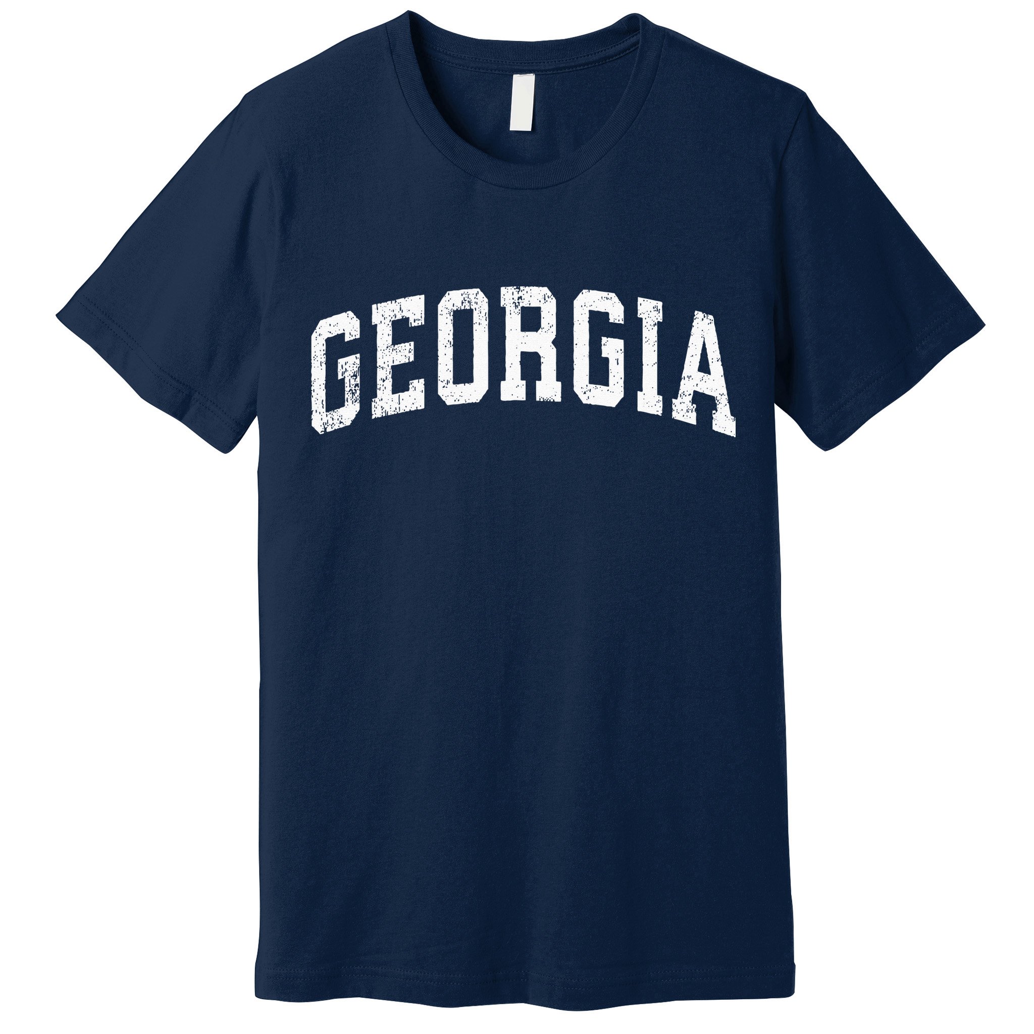 Georgia Vintage Varsity Sports Text Premium T-Shirt