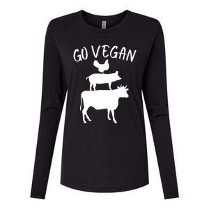 Go Vegan Vegetarian Veganism Diet Men Women Funny Vegan Womens Cotton Relaxed Long Sleeve T-Shirt