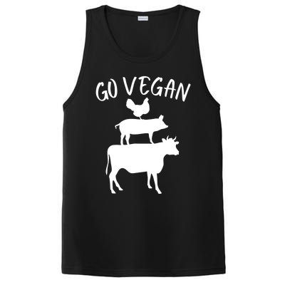 Go Vegan Vegetarian Veganism Diet Men Women Funny Vegan PosiCharge Competitor Tank