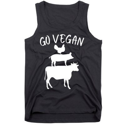 Go Vegan Vegetarian Veganism Diet Men Women Funny Vegan Tank Top