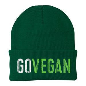 Go Vegan Vegetarian Knit Cap Winter Beanie