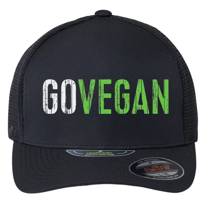 Go Vegan Vegetarian Flexfit Unipanel Trucker Cap