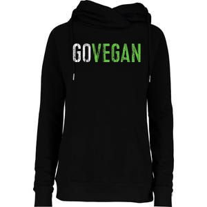 Go Vegan Vegetarian Womens Funnel Neck Pullover Hood