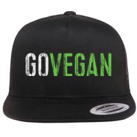 Go Vegan Vegetarian Flat Bill Trucker Hat