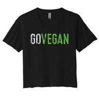 Go Vegan Vegetarian Women's Crop Top Tee